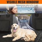 Bark & Ride™ Hard-Base Dog Back Seat Protector — Waterproof & Non-Slip